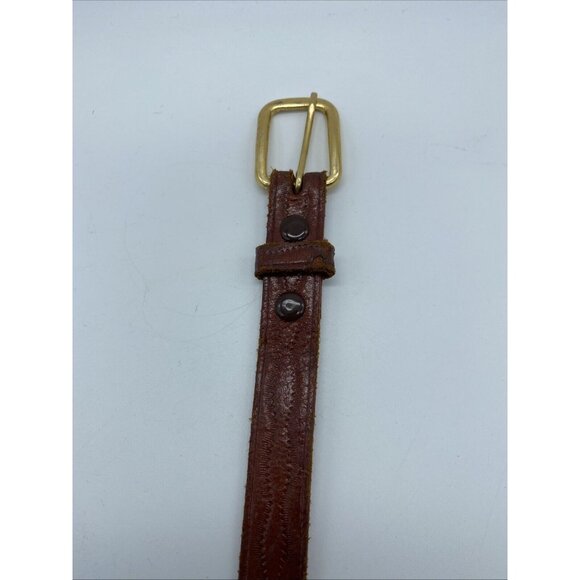 Unbranded Brown Genuine Leather Belt Women's Size 30 Medium Narrow Width - Picture 5 of 12